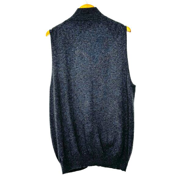 Woolovers zip front wool/cashmere sweater vest - Picture 2 of 11